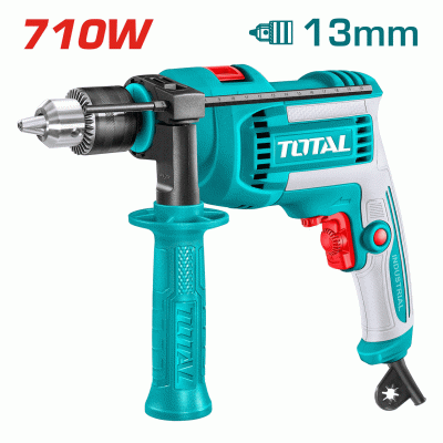 TOTAL IMPACT DRILL 710W 13MM VARIABLE SPEED